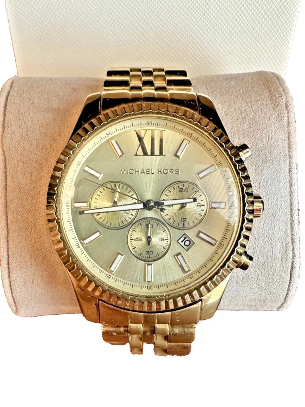 Michael Kors Lexington Gold Tone Stainless Steel – Preloved